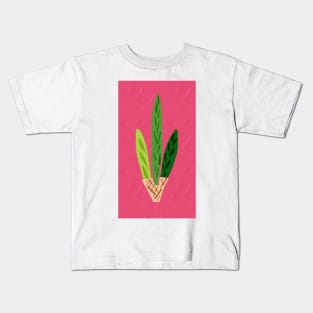 Lulav Dark Pink Print Kids T-Shirt